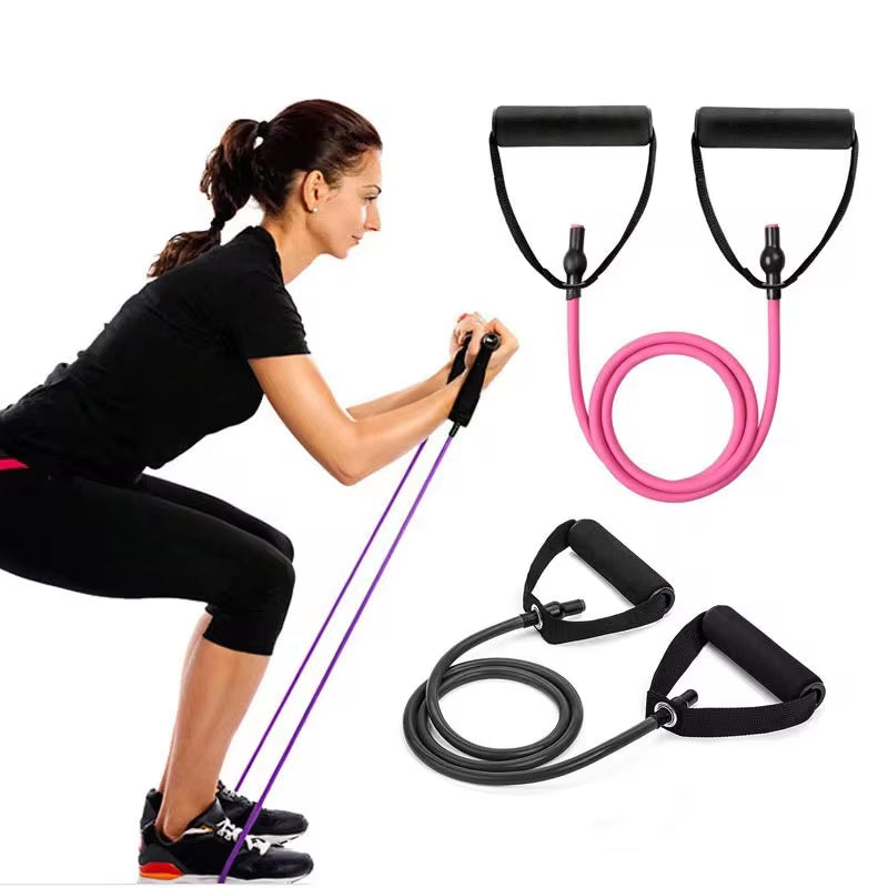 5-Level Resistance Hot Yoga Pull Rope Bands for Home Gym & Muscle Training