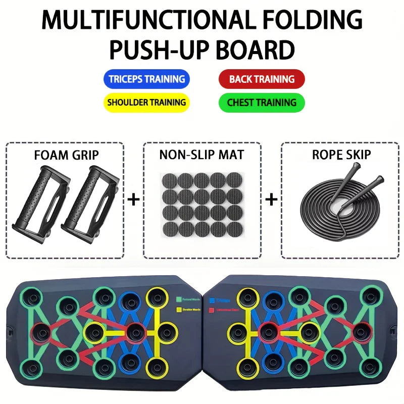 Portable Foldable Push-Up Board Set for Full Body Training