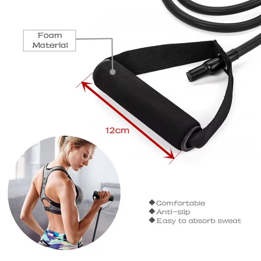 5-Level Resistance Hot Yoga Pull Rope Bands for Home Gym & Muscle Training