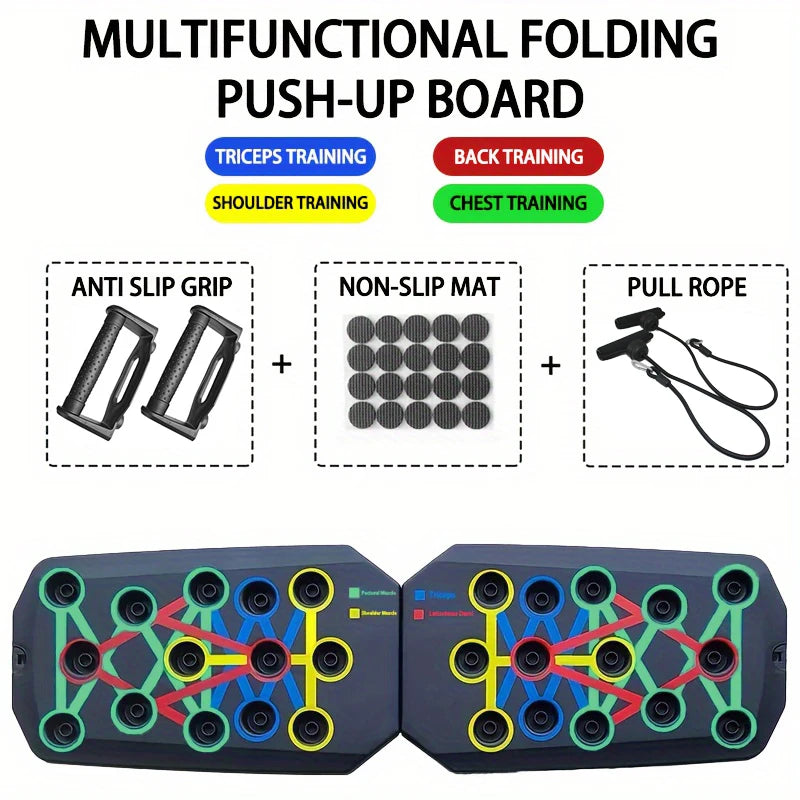 Portable Foldable Push-Up Board Set for Full Body Training