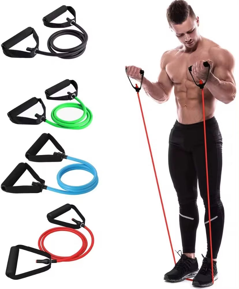 5-Level Resistance Hot Yoga Pull Rope Bands for Home Gym & Muscle Training